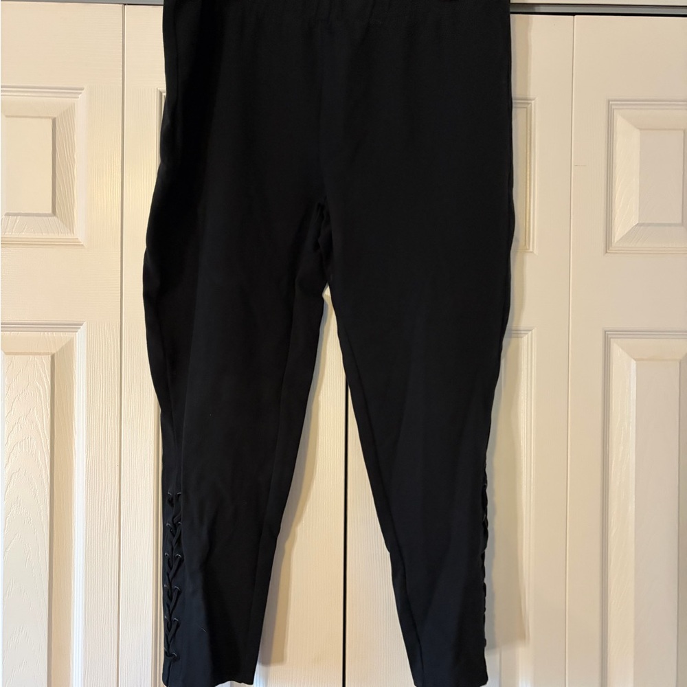 Dex Black Stretch Leggings with Elastic Waist